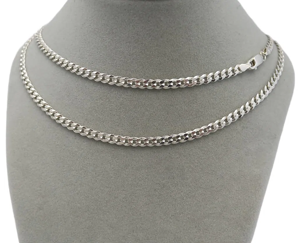 Cadenas para hombre, oro 925/585 de 14 quilates, cadena para hombre, cadena de eslabones para hombre, plata 925 con oro de 14 quilates, joyería para hombre, calidad italiana