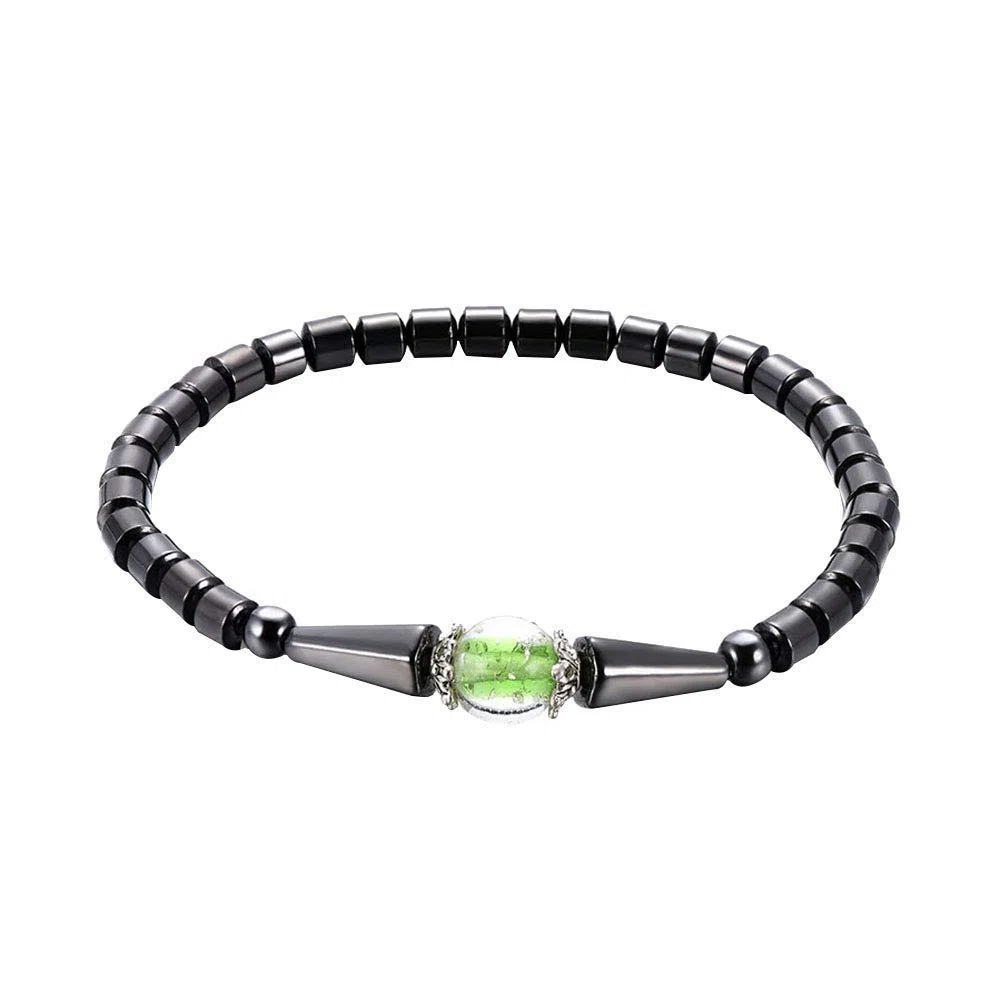 LNNSHX Tobillera para Mujer,Tobilleras, Cadena de Cuentas magnéticas para Mujer, Tobillera de hematita sintética, Pulsera, Sandalia de Playa, joyería para pies Descalzos