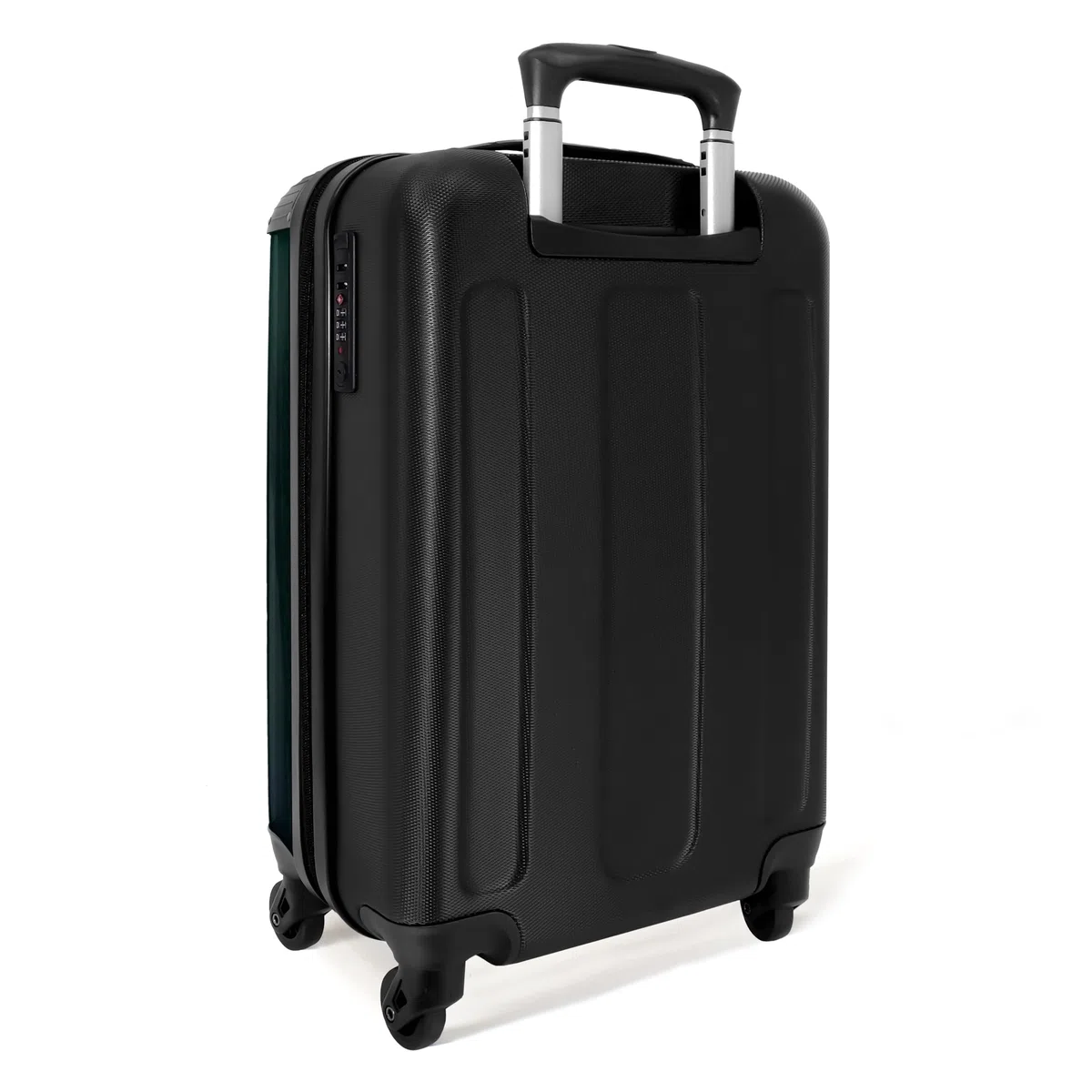 NoBoringSuitcases.com Maleta Infantil Con Ruedas, Equipaje De Mano Para Niños, Cabina (Futbolista - Verde-Azul, 55x40x20 cm)
