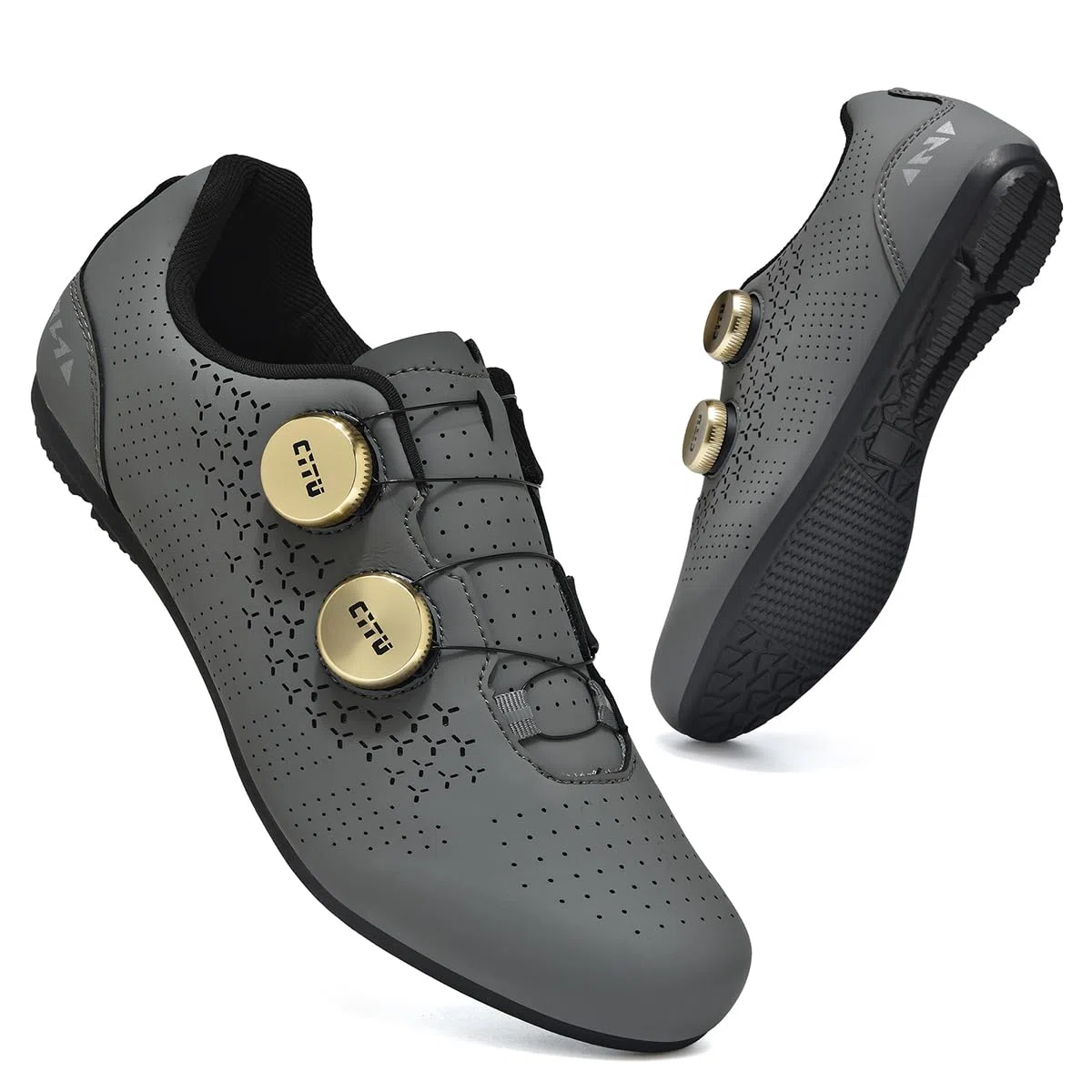 Hombre Zapatillas Ciclismo Montañ Sin Cala, Suela de Goma Calzado Bicicleta Respirables Antideslizantes para Deportes al Aire Libre