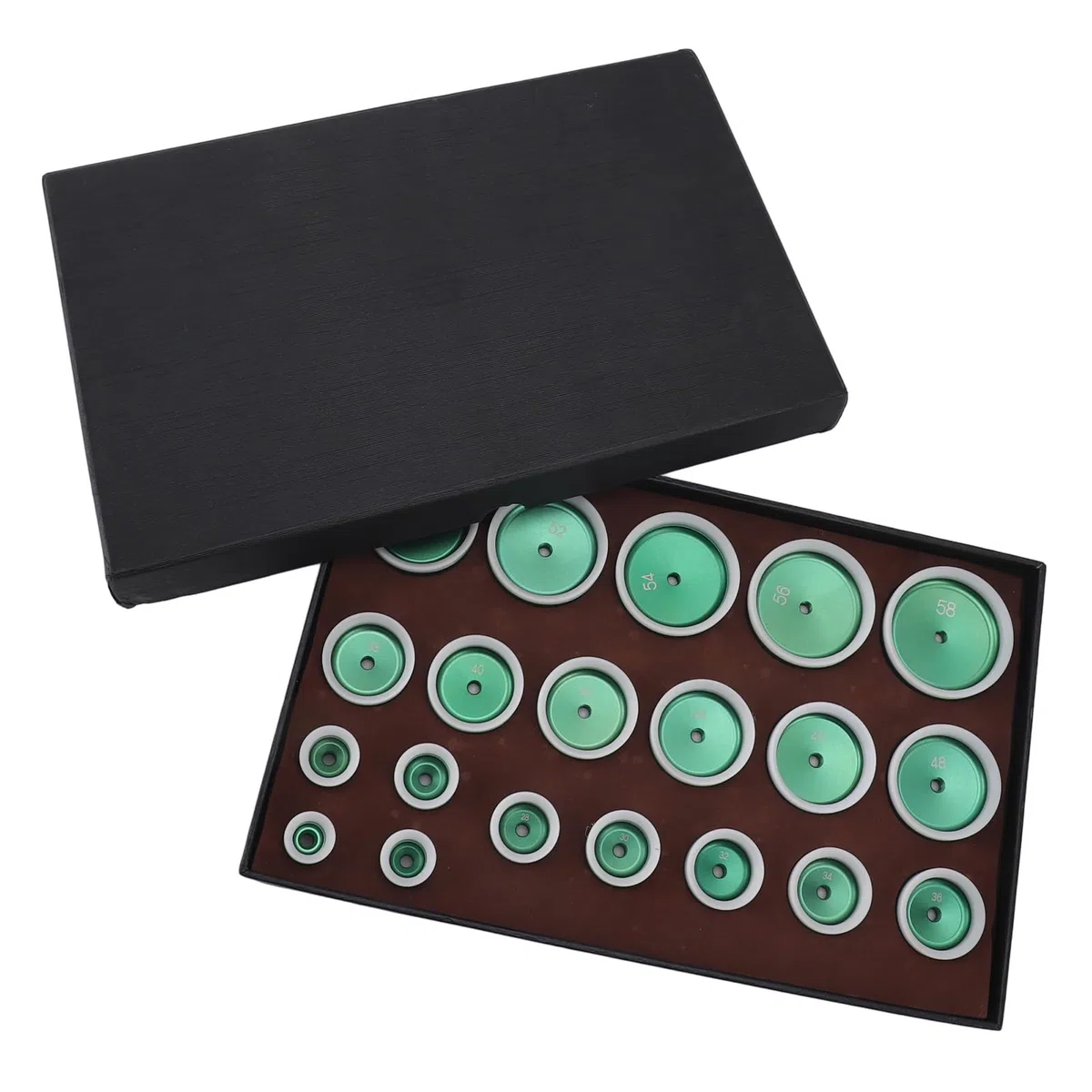Dioche E25 Watchmaker Juego de Troqueles para Relojes de 20 Piezas: Kit de Troqueles de Prensa para Relojes Resistente de 20 a 58 Mm para Reparación de, Construcción de Metal, Fácil de Usar y