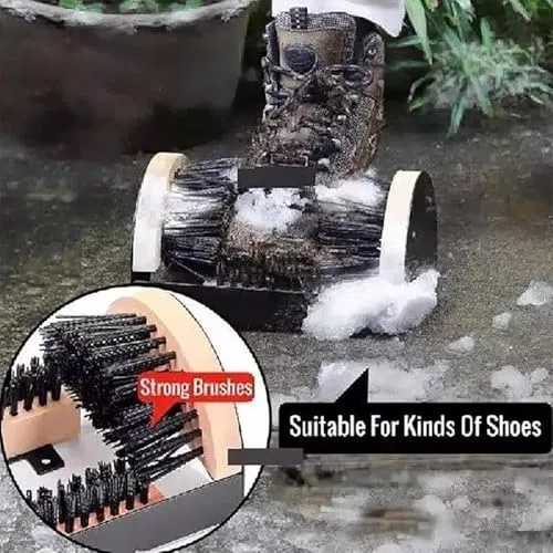 Cepillo de limpieza de zapatos, cerdas rígidas para eliminar eficazmente el polvo y la nieve, ideal para superficies al aire libre, jardines