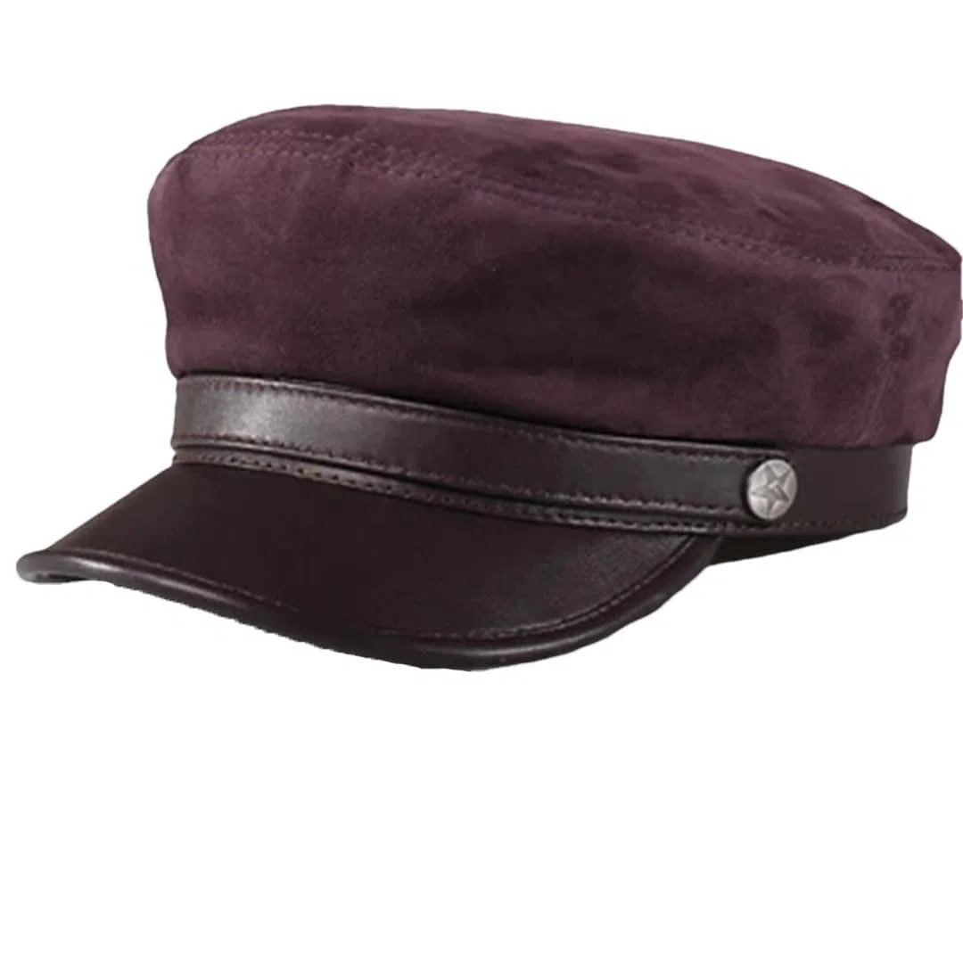 Sombreros de invierno para hombre y mujer, de piel auténtica, para vela, para ocio, planos, color azul marino