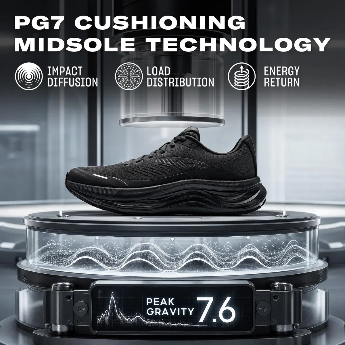 ANTA PG7 - Tenis deportivos para correr para hombre, cómodos, transpirables, para entrenamiento, gimnasio, entrenamiento cruzado, tenis deportivos