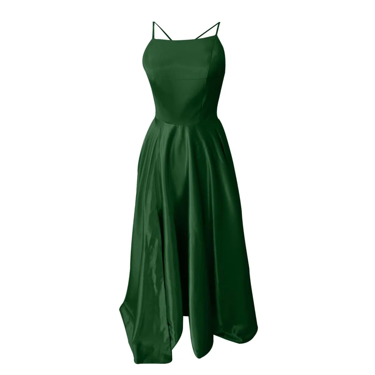 Vestido de Noche Elegante para Mujer con Detalles Sensuales en Gasa y Abertura Frontal