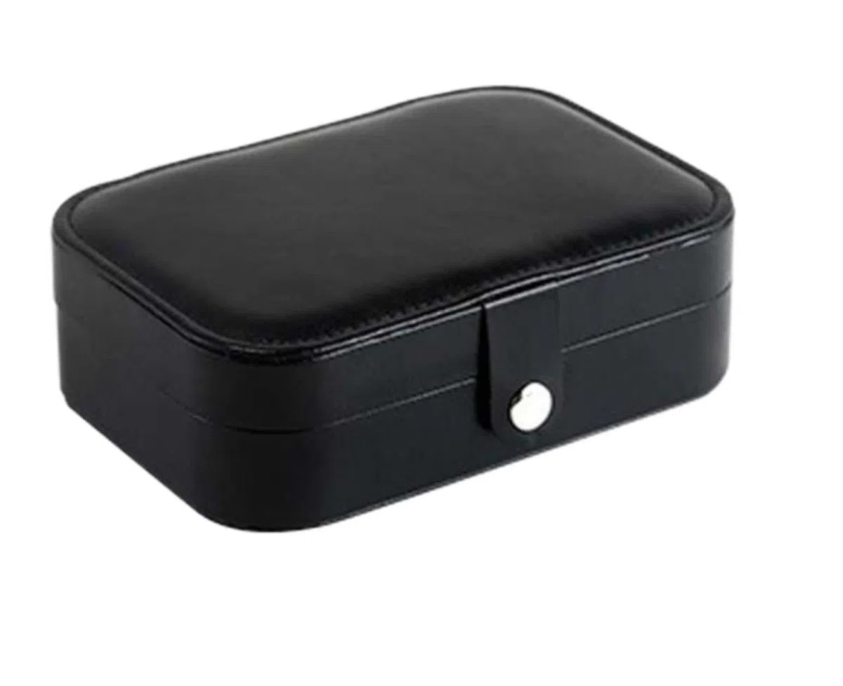 Caja De Joyería Estuche Para Joyas, Organizador De Joyas De Viaje, Joyero Con Espejo, Pequeño Estuche De Almacenamiento Portátil Para Viajes Joyero De Viaje ( Color : Siyah , Size : 16.5*11.5*5.5cm )