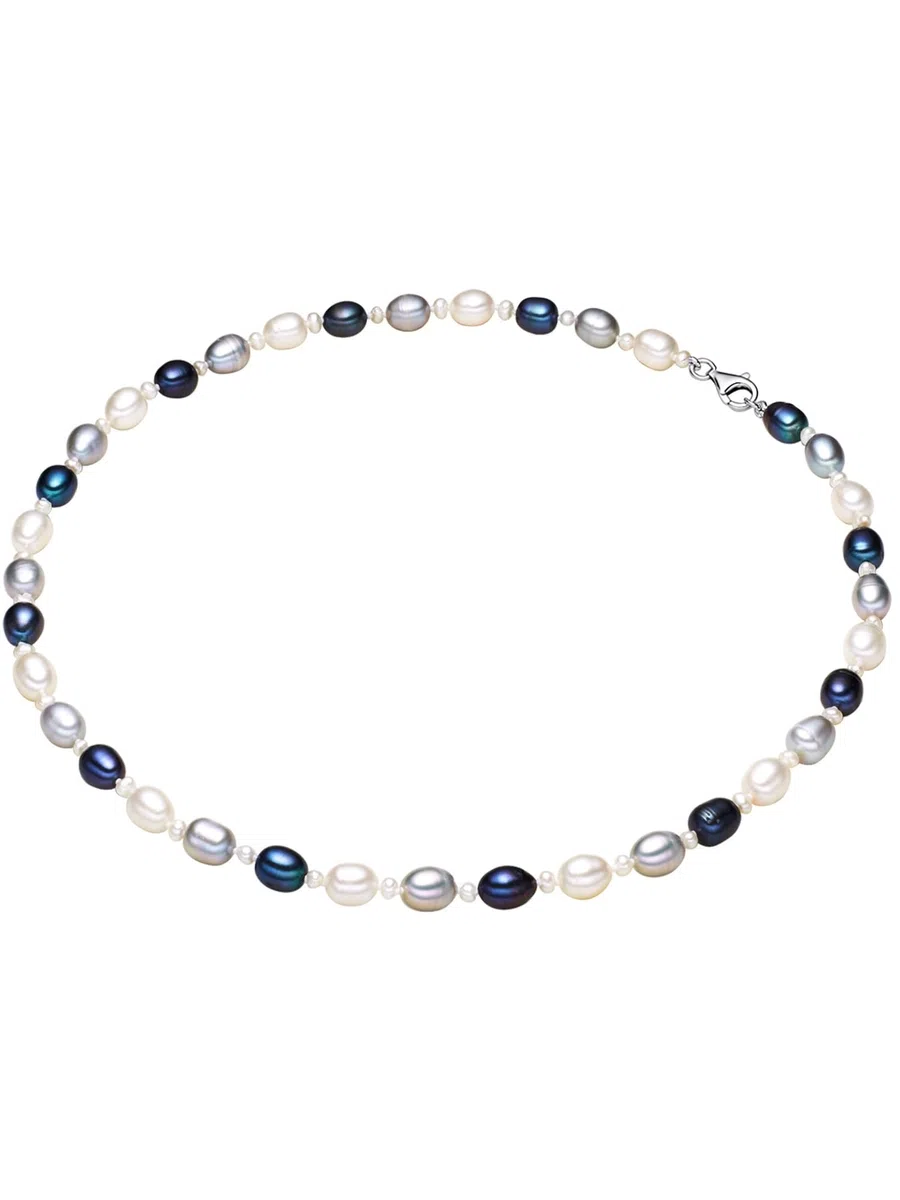 Valero Pearls Collar para Mujer Plata de ley 925 Perlas de agua dulce de cultivo