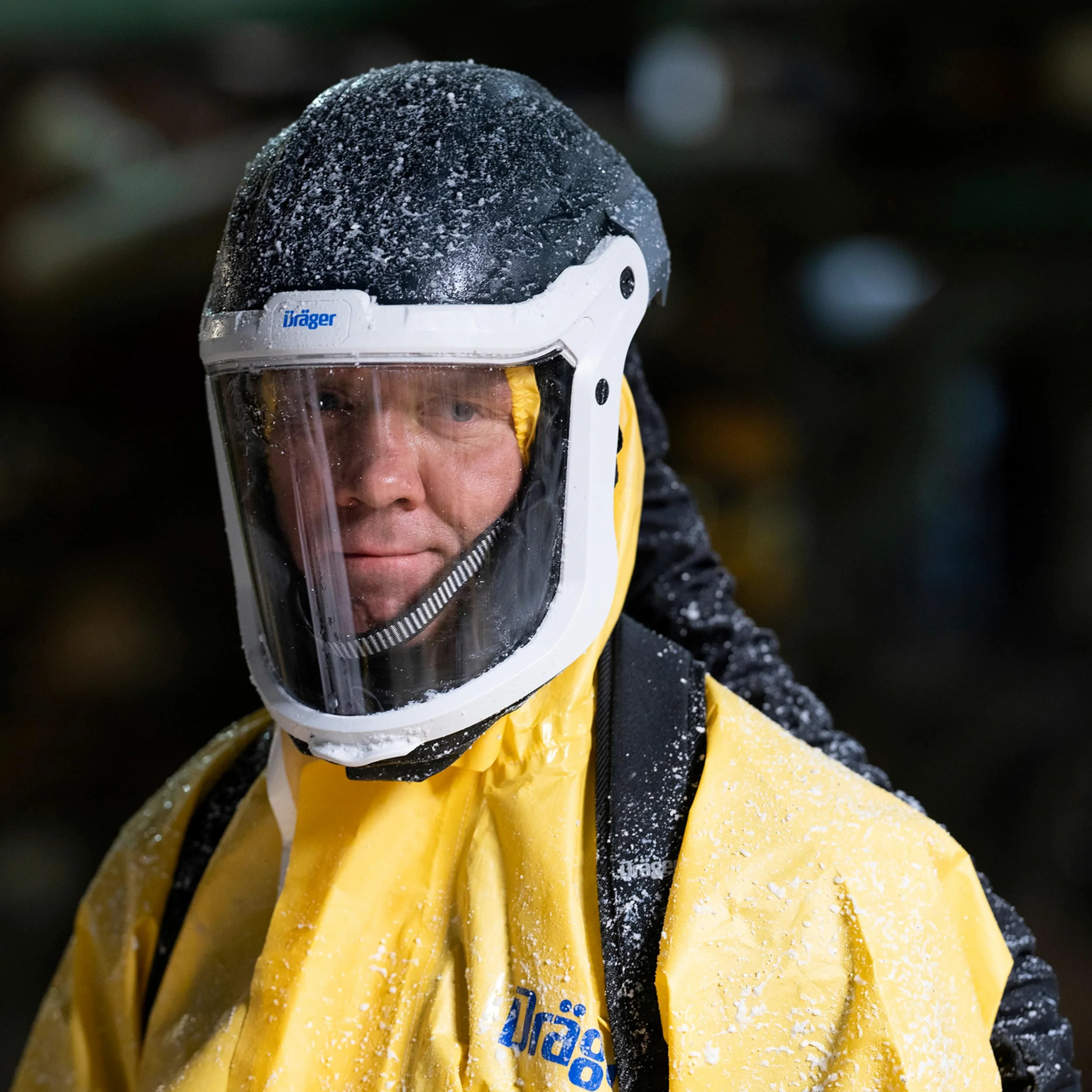Dräger SPC 4400 CPM mono amarillo de seguridad y protección laboral | Uso con respiradores y mascarillas | Industria de residuos desechos y agua | Talla XL