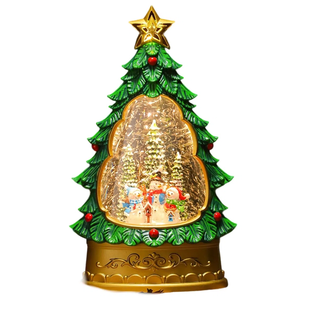 Baraja multifuncional para árbol de música navideña con iluminación LED de brillo suave, material de PVC a prueba de niños, para decoración de mesa de Navidad artesanal