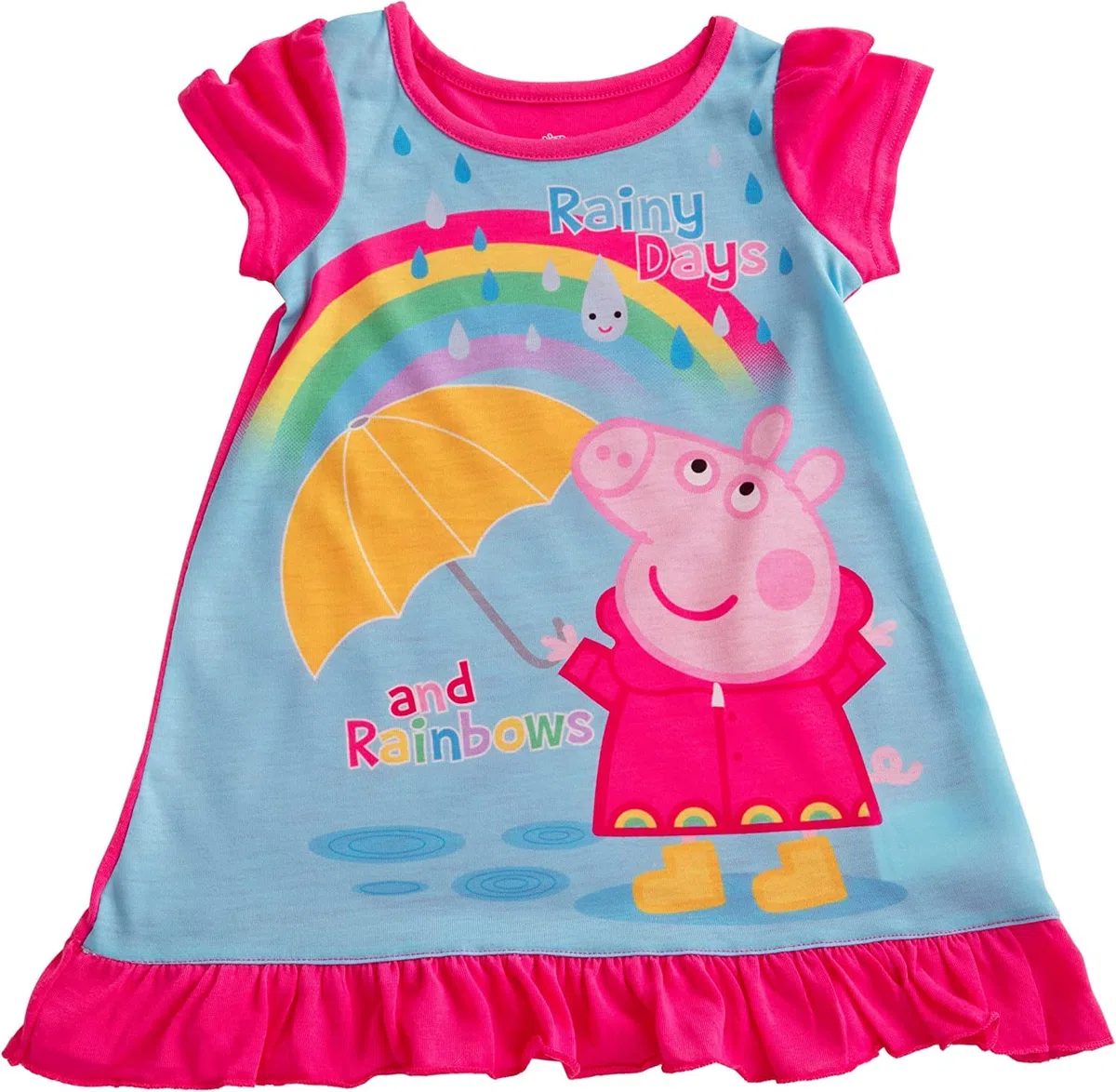 Peppa Pig Rainy Days and Rainbows Toddler Girls Nightgown (830393-toddler4t)