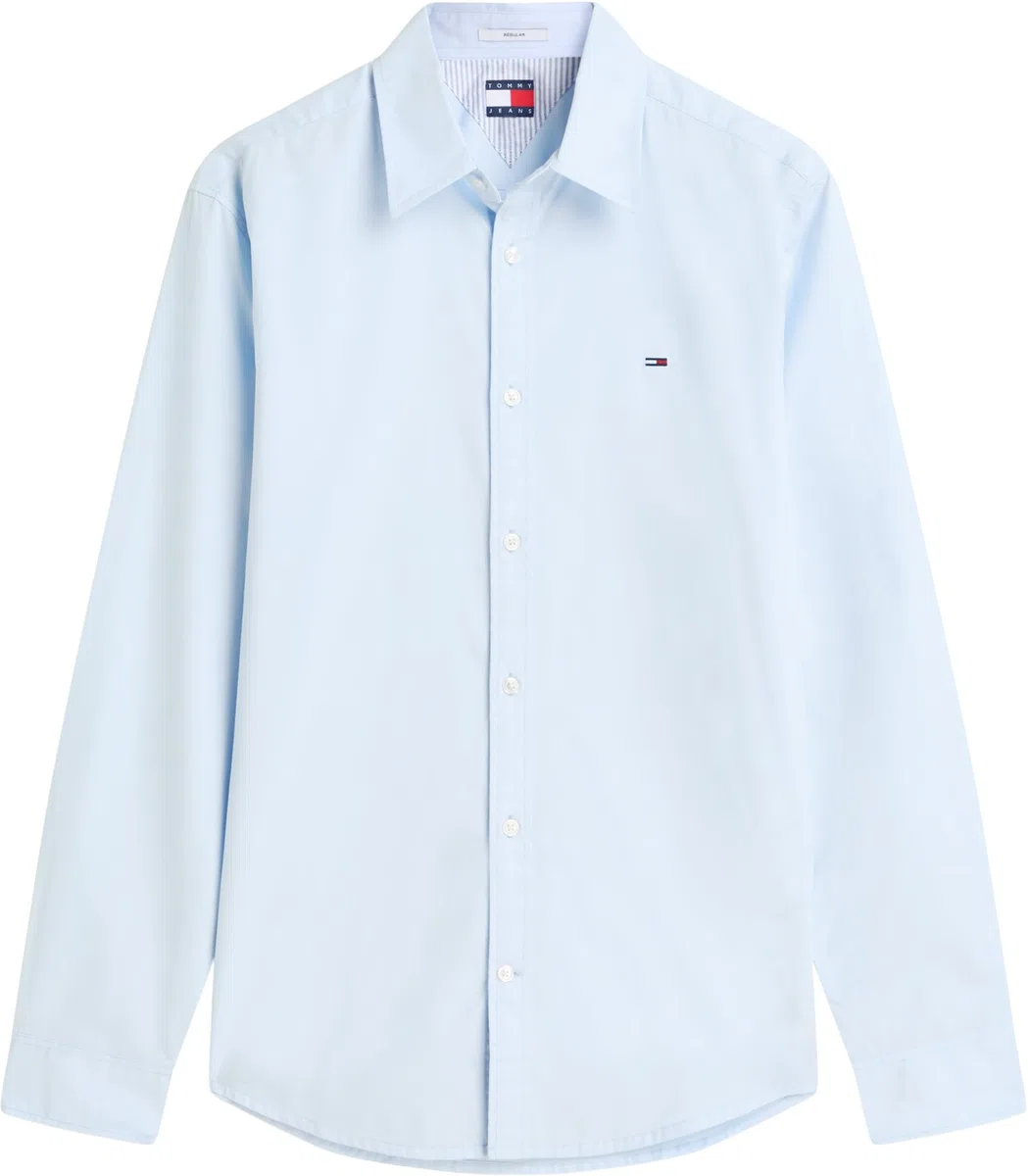 Tommy Jeans TJM Reg Poplin Shirt Dm0dm22026 Camisa L/S Hombre (Pack de 1)