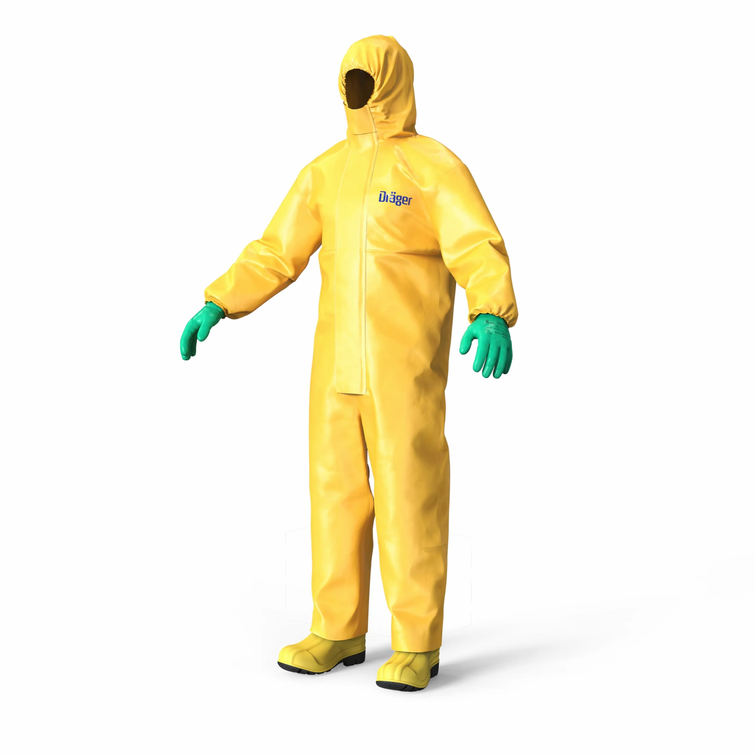 Dräger SPC 4400 CPM mono amarillo de seguridad y protección laboral | Uso con respiradores y mascarillas | Industria de residuos desechos y agua | Talla XL