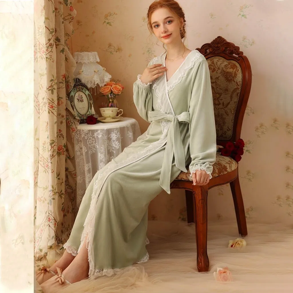Albornoces para Mujer, Albornoz De Lana De Invierno, Albornoces De Baño Suaves Y Cálidos, Bata De Toalla con Faja para Baño, SPA, Ducha, Casa