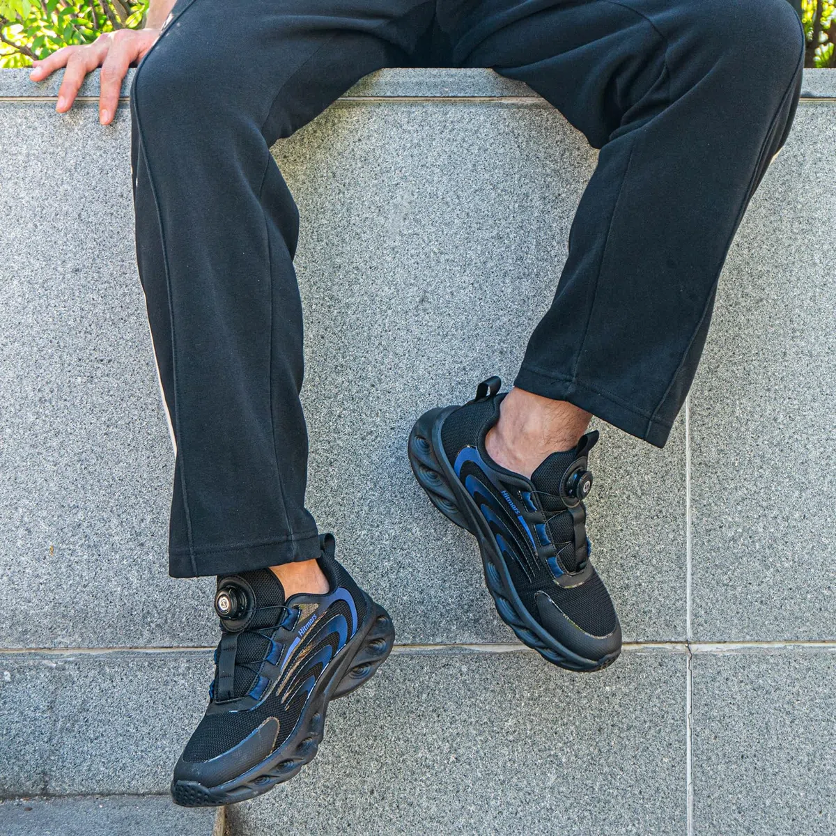 Hitmars Zapatos de Caminar Malla Transpirable con Puntera Ancha Cordones