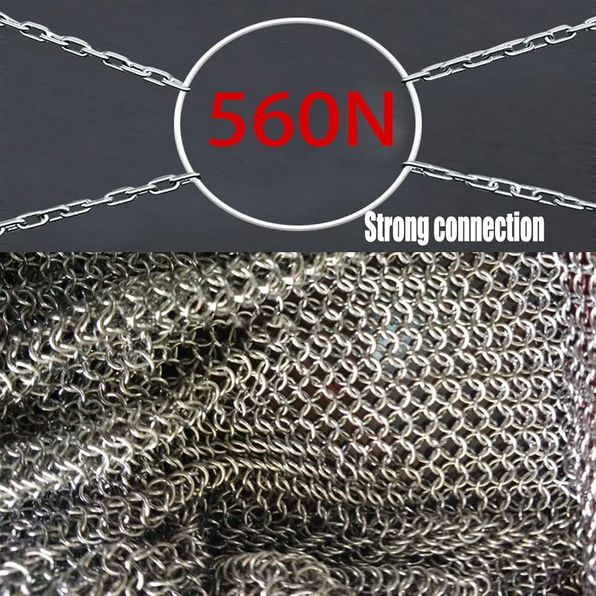 Delantal de Malla metálica Resistente a Cortes, Delantal de Carnicero de Acero Inoxidable Apto para Uso alimentario y Resistente a pinchazos (Color: Plata, Tamaño: 55x80cm/21.65"x31.5")