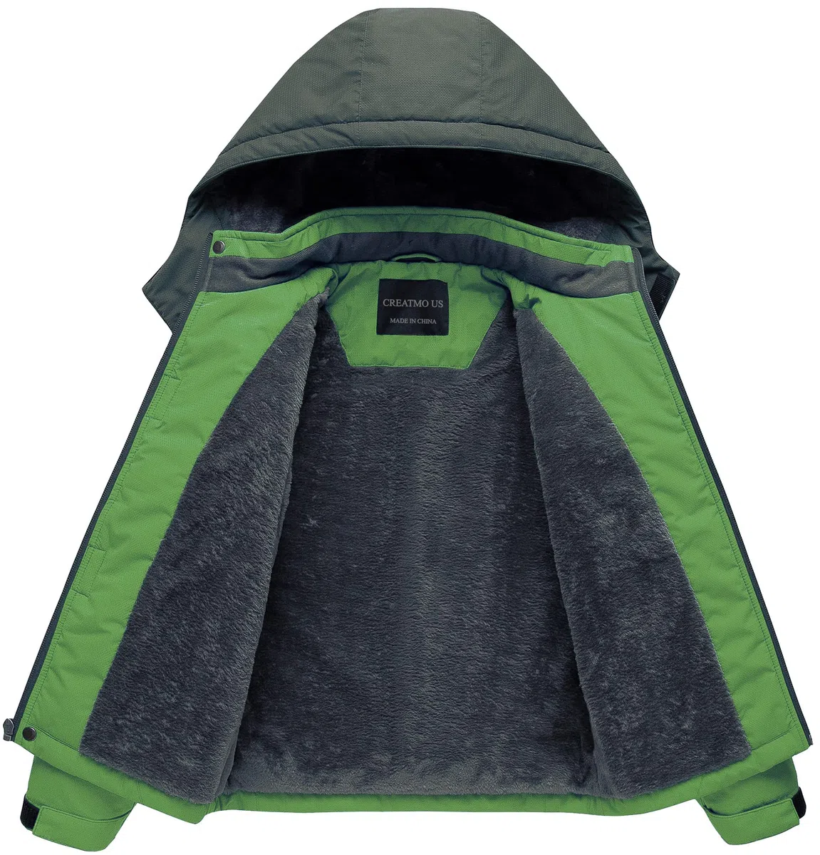 CREATMO US Chaqueta de esquí impermeable para niño, abrigo cálido de invierno, chaqueta de nieve resistente al viento, chaqueta de lluvia para snowboard