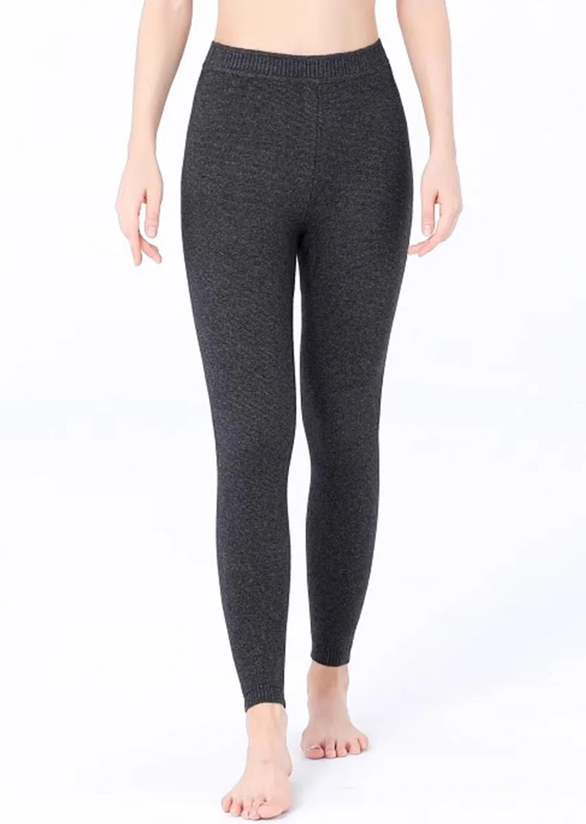Hombres Mujeres Leggings Térmicos 100% Cachemira Pantalones Térmicos Capa Base Pantalones Térmicos Otoño Invierno