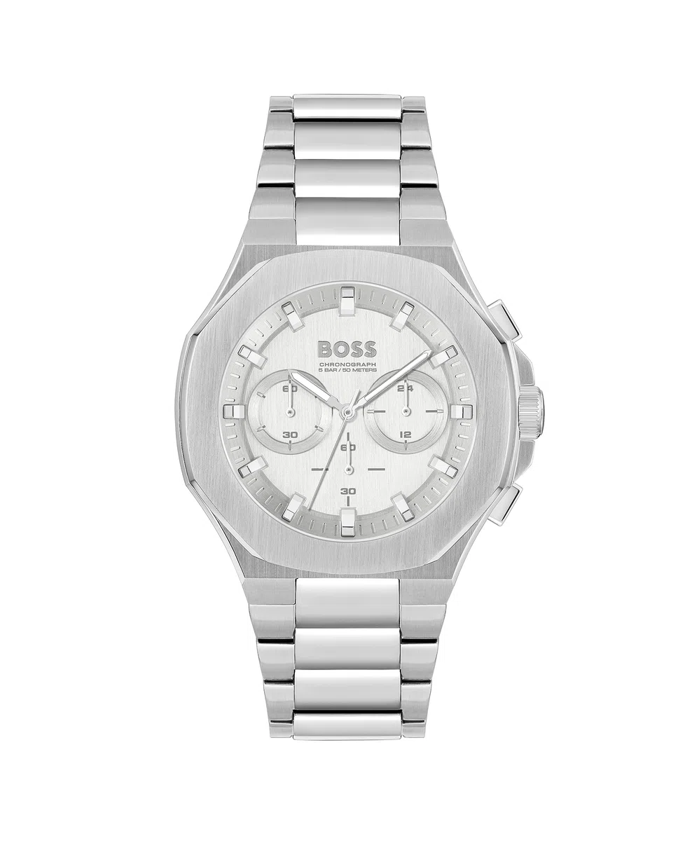 Boss Reloj Cronógrafo de Cuarzo para Hombre Colección Taper con Correa de Acero Inoxidable Plateada - 1514087