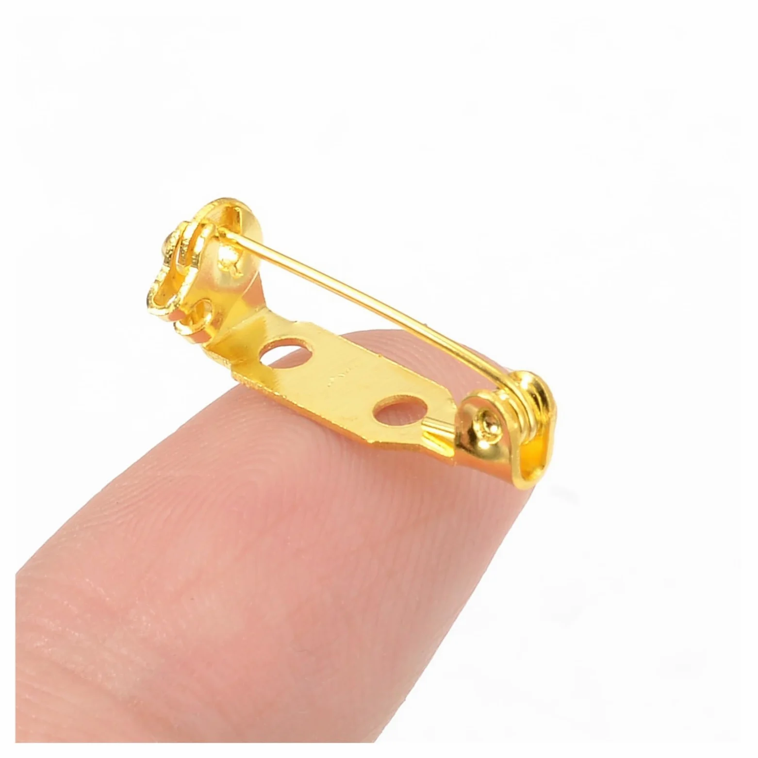 20 Piezas Broche en Blanco for Hacer Joyas DIY | Pasadores de base de clip de metal con parte posterior plana y bloqueo seguro for suministros de manualidades
