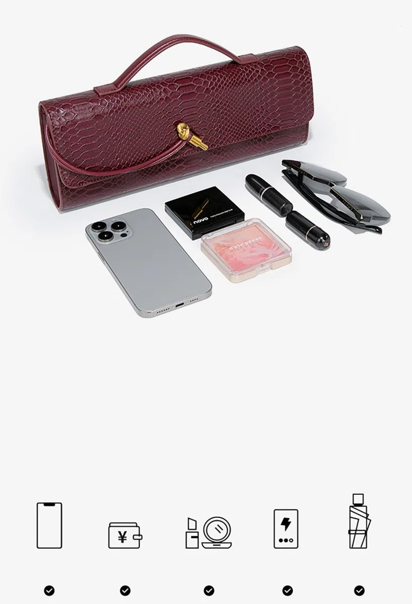 Beaguful Bolso de mano de piel para mujer, con estampado de cocodrilo, bolso de noche cruzado