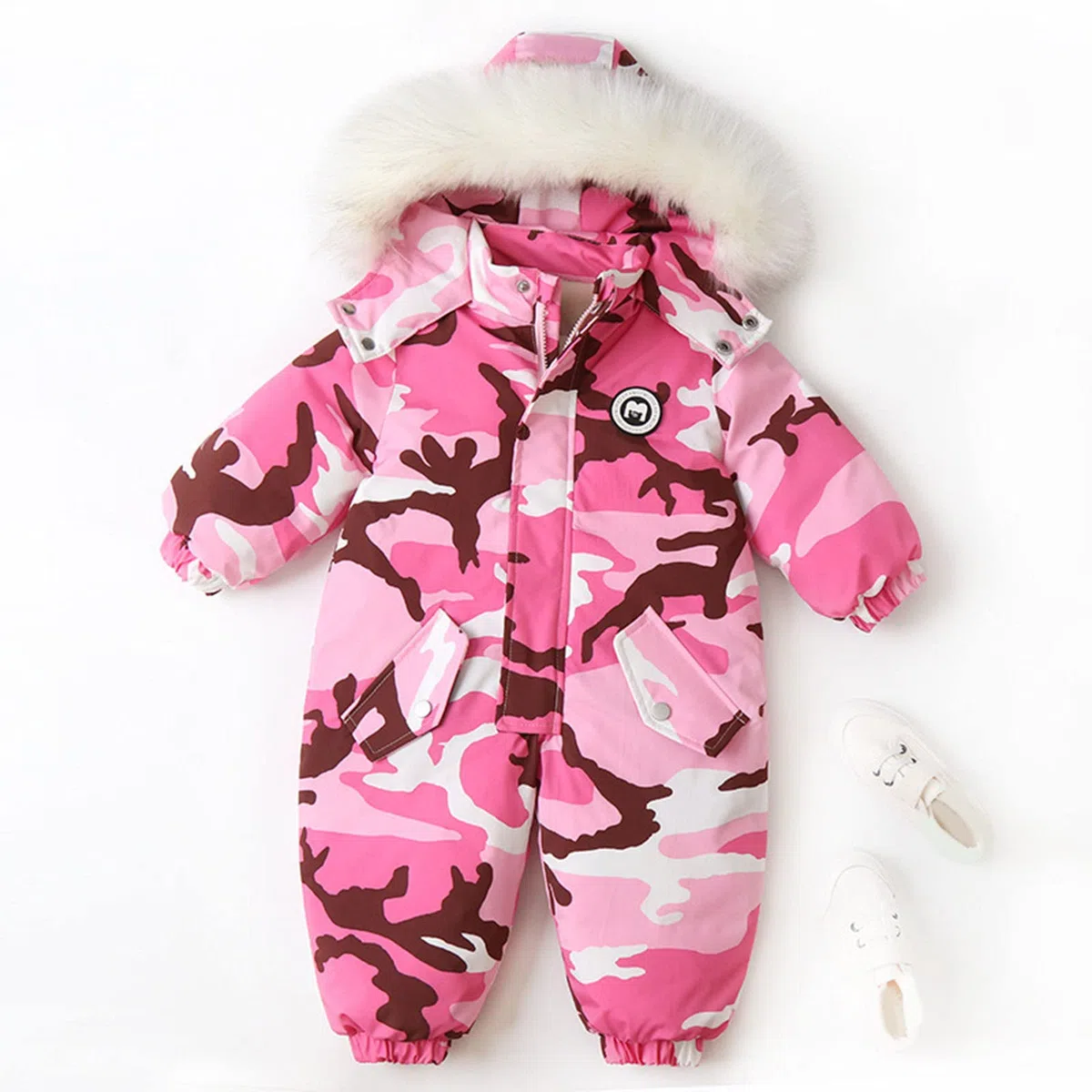 Mono de invierno para bebé con capucha, traje de nieve para recién nacidos, chaqueta de plumas con guantes, traje de nieve para bebé, 74 niñas, niños, mono cálido, ropa de regalo 0-3 meses ka