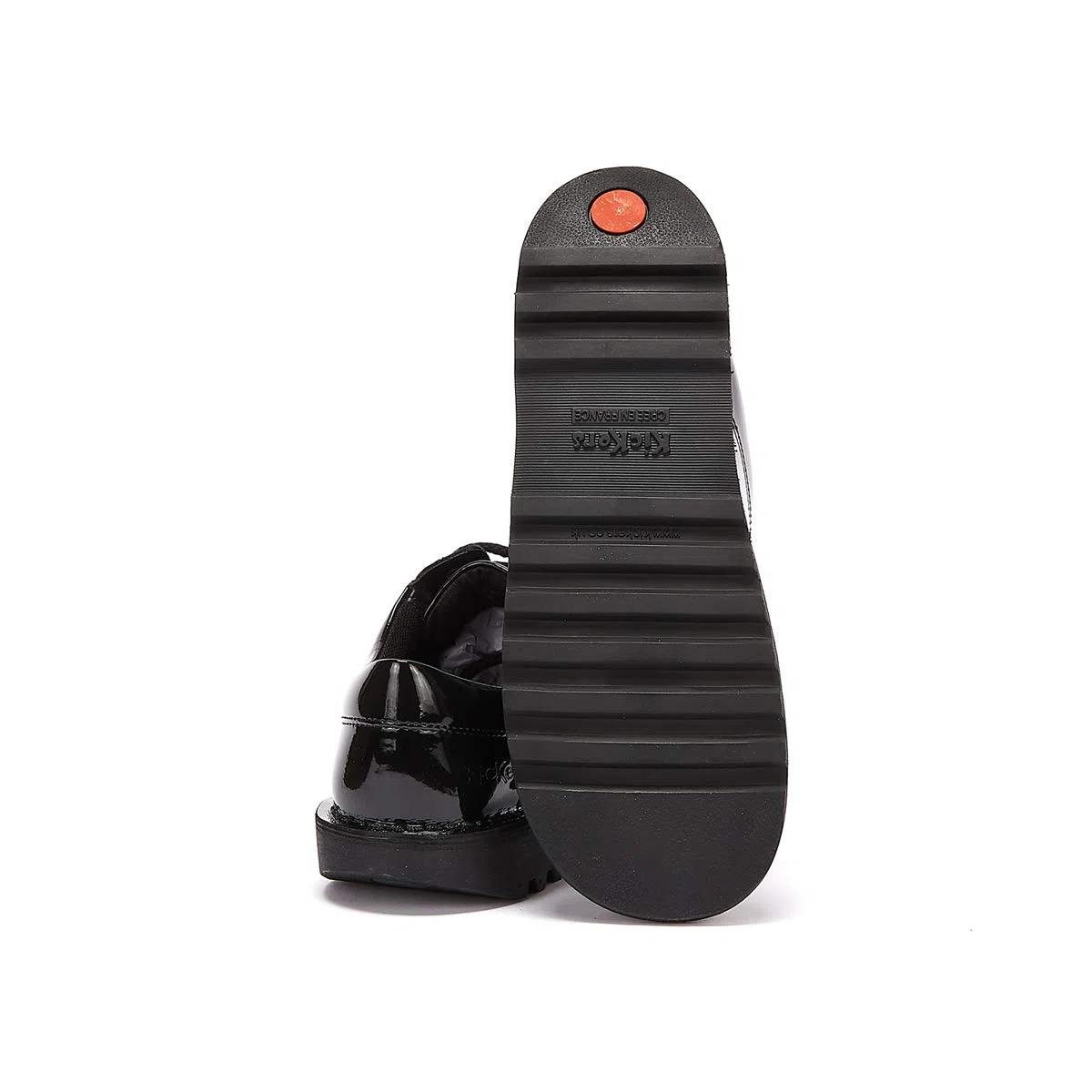 Kickers Kick Lo Patent Zapatos Negros para Jóvenes