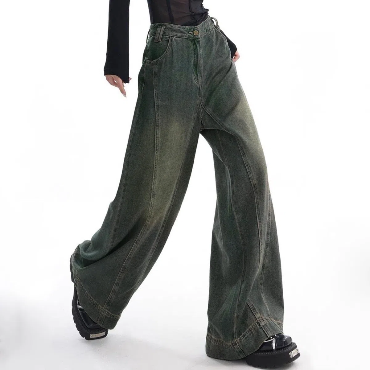 Ropa Mujer Pantalón Vaquero Tejanos Baggy Pantalones Casual Tallas Grandes Vaqueros Ancho Primavera Elasticos Jeans Ligero Rectos Invierno