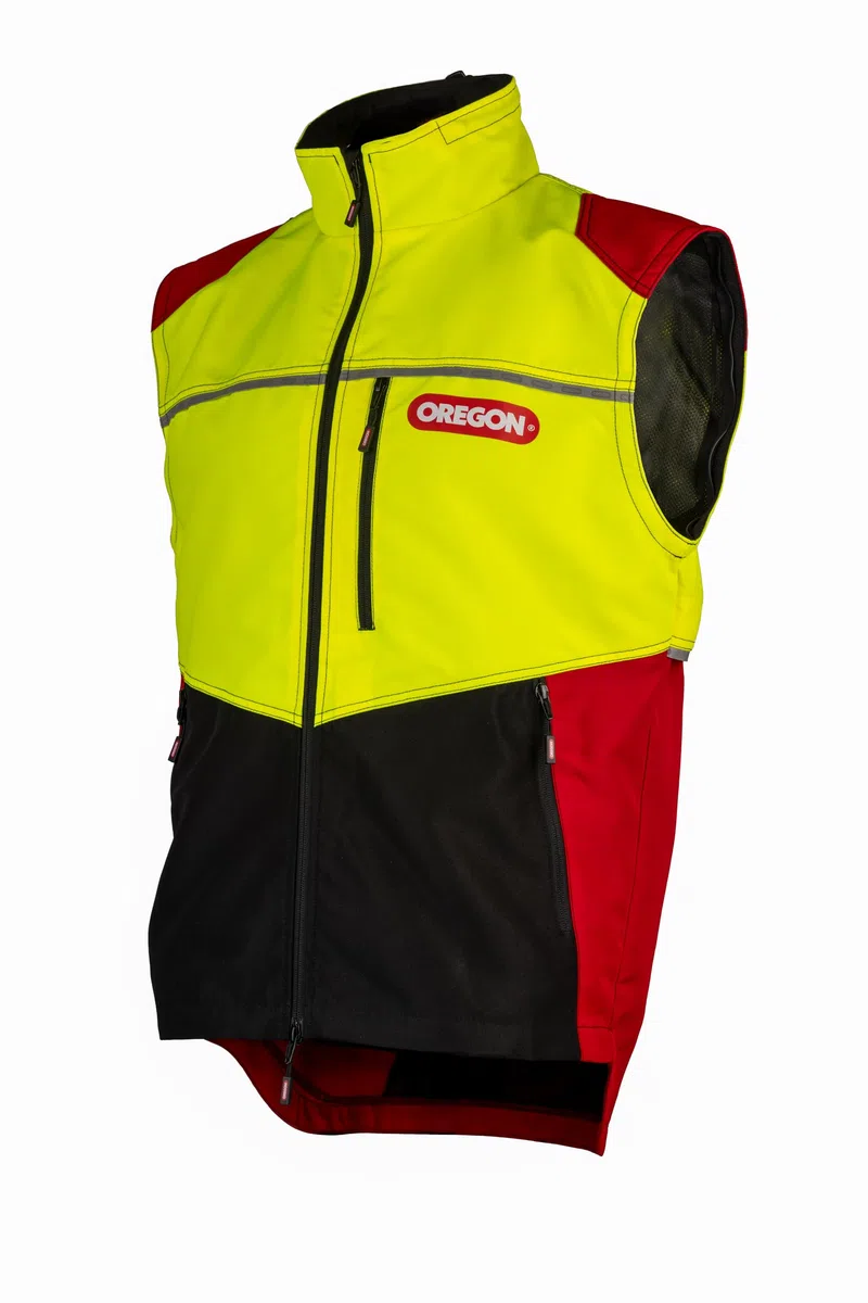 Oregon - Chaqueta Protect Pro Alta Visibilidad, Chaqueta EPI Profesional Resistente al Agua, Reflectante, con Tejido Elástico y Ventilación para Trabajos Forestales, Talla S