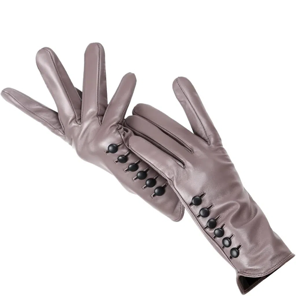 Guantes de Mujer, Guantes de Cuero para Mujer, Guantes cálidos de Invierno para Mujer, Guantes Suaves al