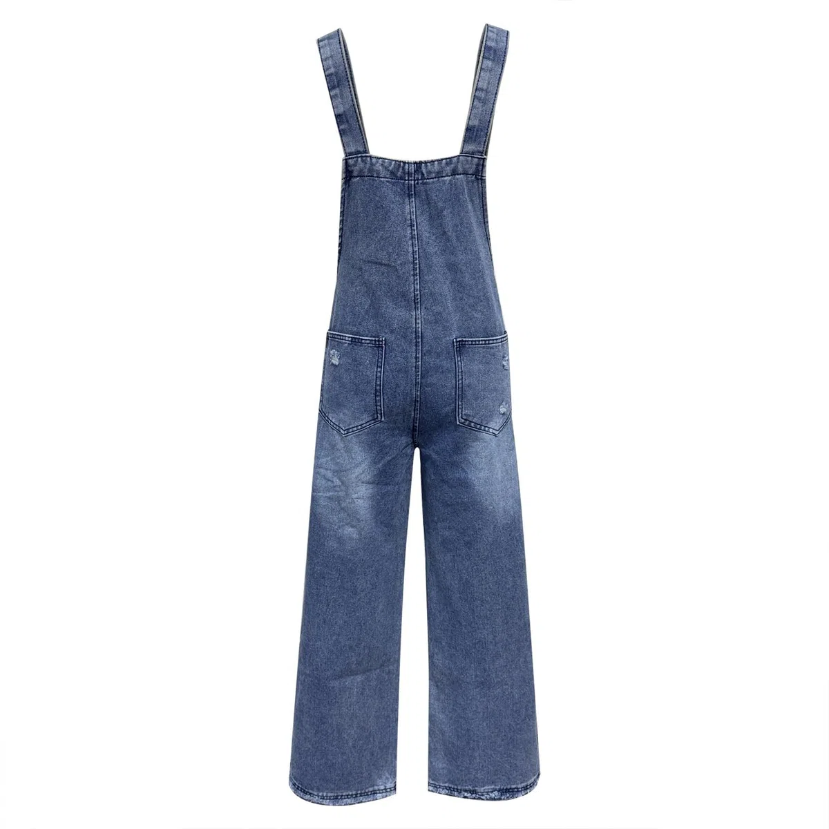 Genérico Mono Vaquero Mujer Monos Peto Primavera Jumpsuit Largo Casual Disfraz Algodón Tejanos Vestir Trabajo Pantalones Invierno Ligero