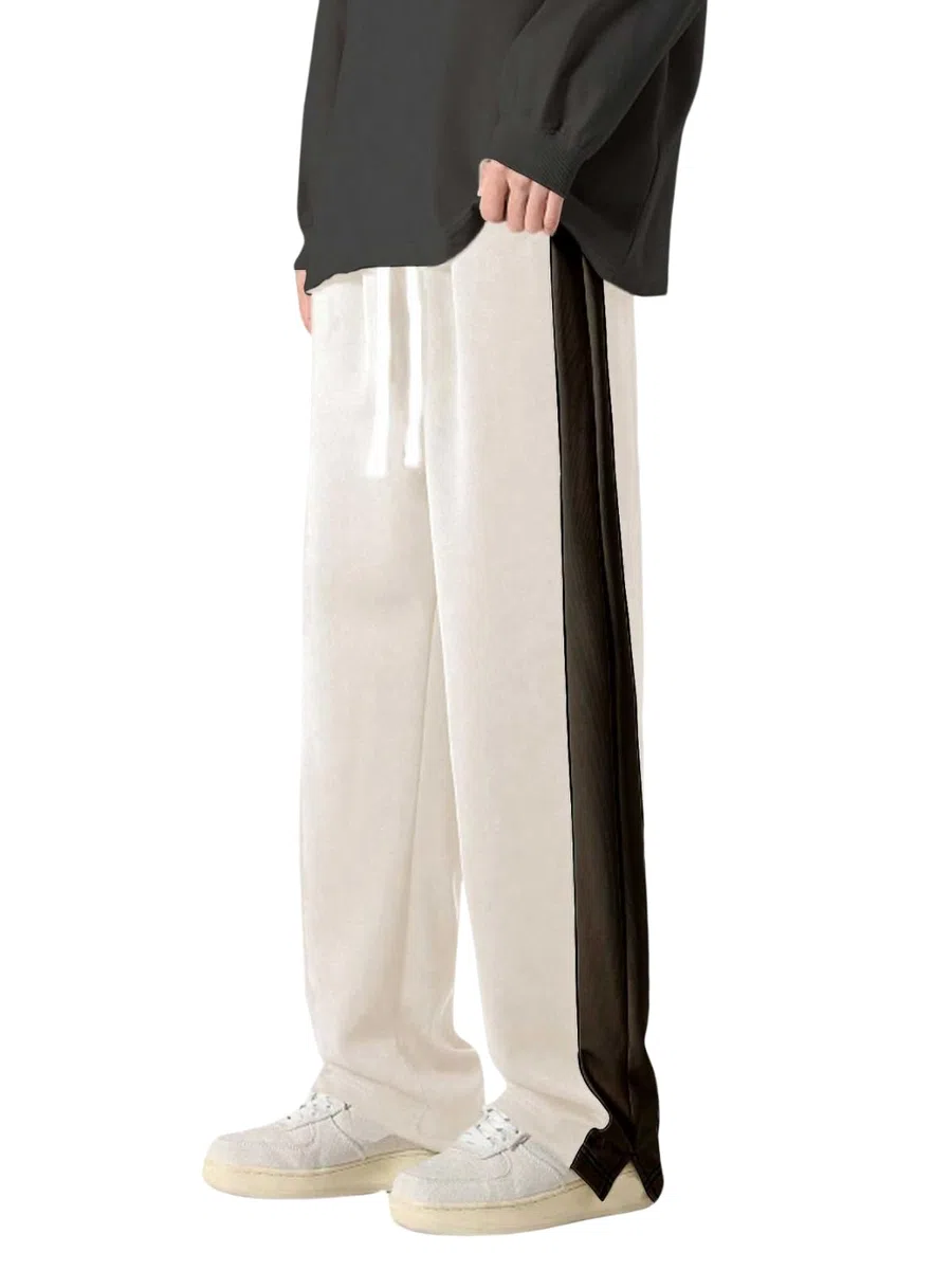 GRECIILOOKS Pantalones deportivos holgados para hombre, pantalones deportivos holgados de gran tamaño para hombre, cómodos para la calle y el gimnasio, pantalones deportivos casuales y elegantes