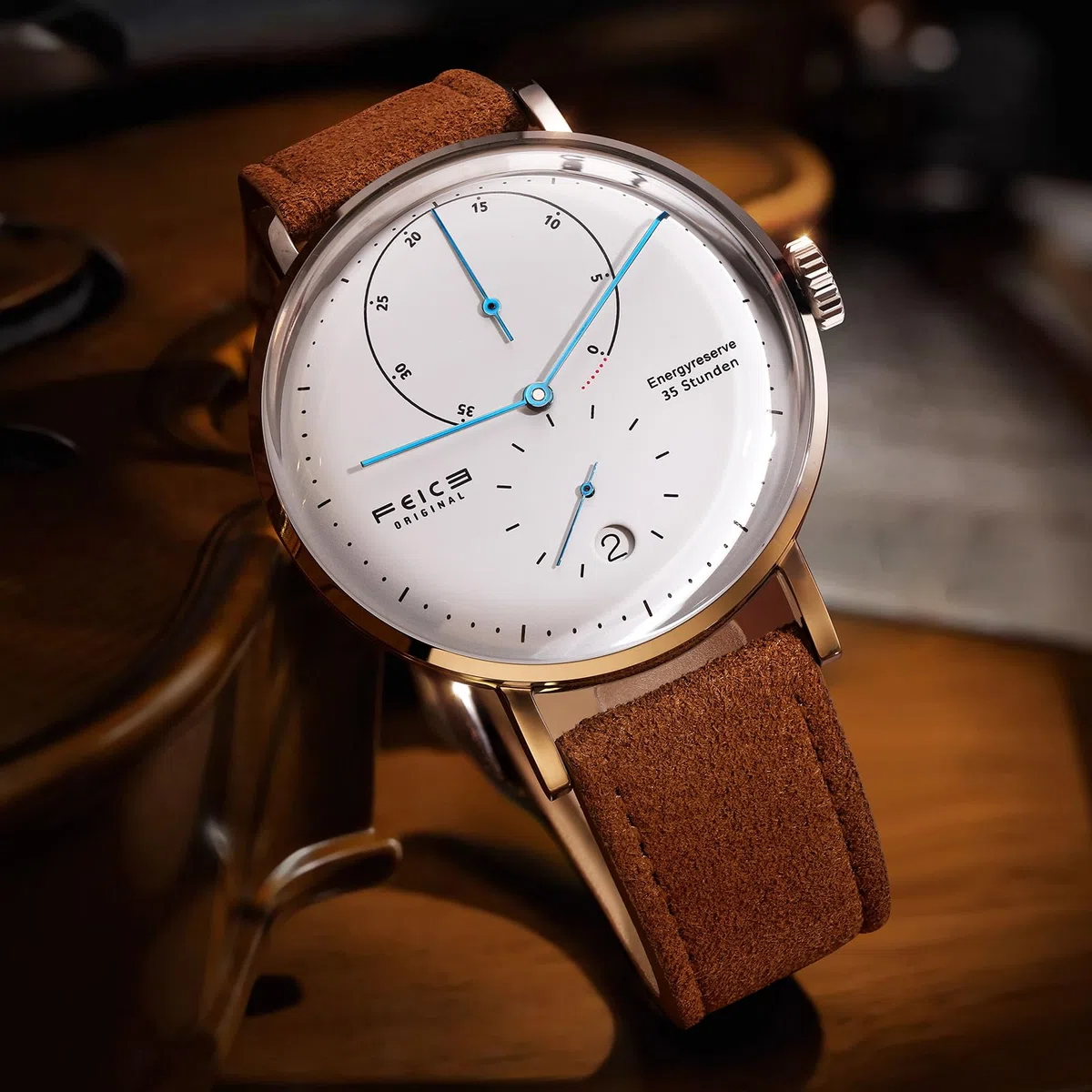 FEICE Reloj Automático para Hombre Reloj Bauhaus Reloj Mecánico Acero Inoxidable Espejo Arqueado Reloj Analógico de Moda Unisex