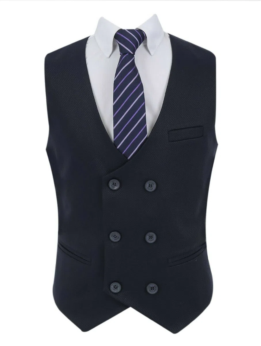 Conjunto de 3 piezas de traje ajustado para niños, formal, boda, baile de graduación