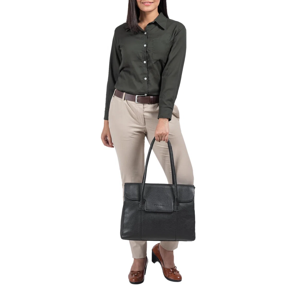 STILORD Carrie Shopper Piel Mujer de Hombro Bowling Handbag Elegante de Mano Grande Tote Shopping Bag Serraje Cuero Genuino Color:Negro