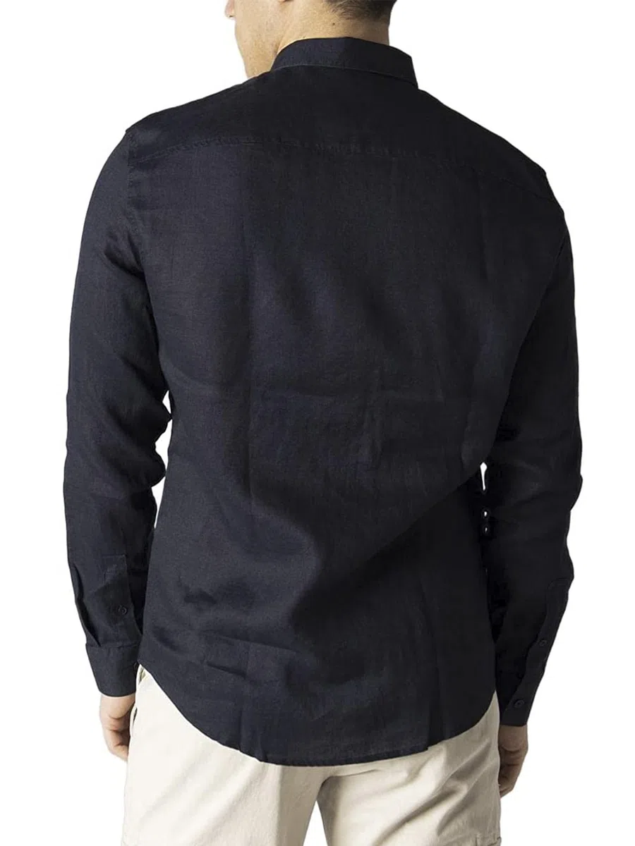Armani Exchange Regular, Sur Ton Embroidered Logo Camisa de los Hombres