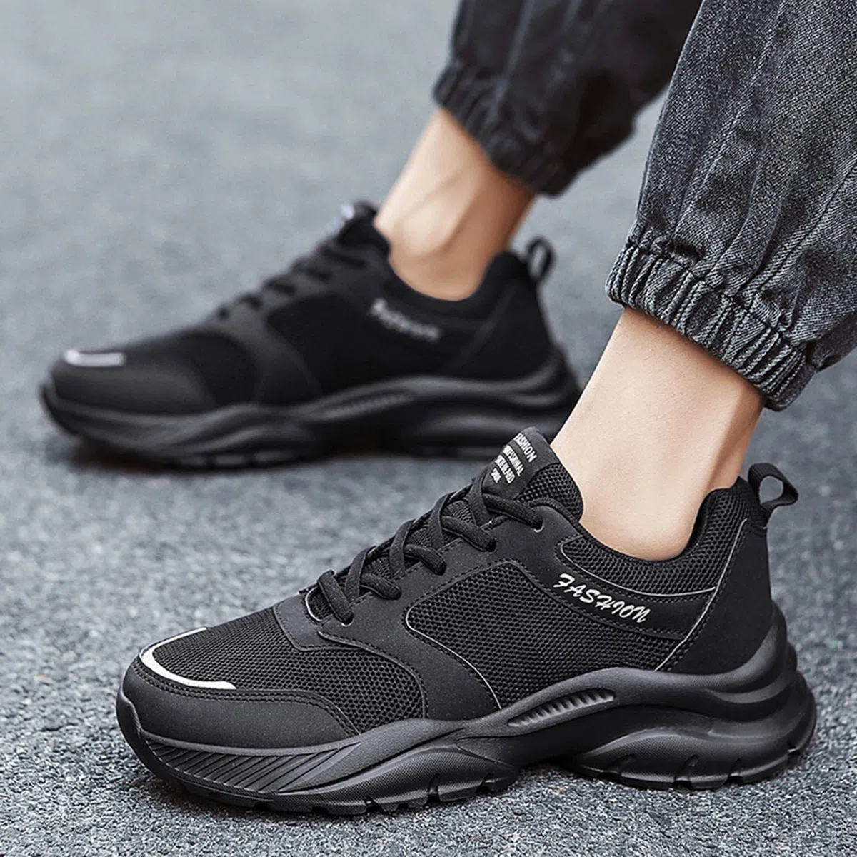Zapatos deportivos para hombre, con patrón de moda, ligeros, antideslizantes, parte inferior plana, cómodos, con cordones