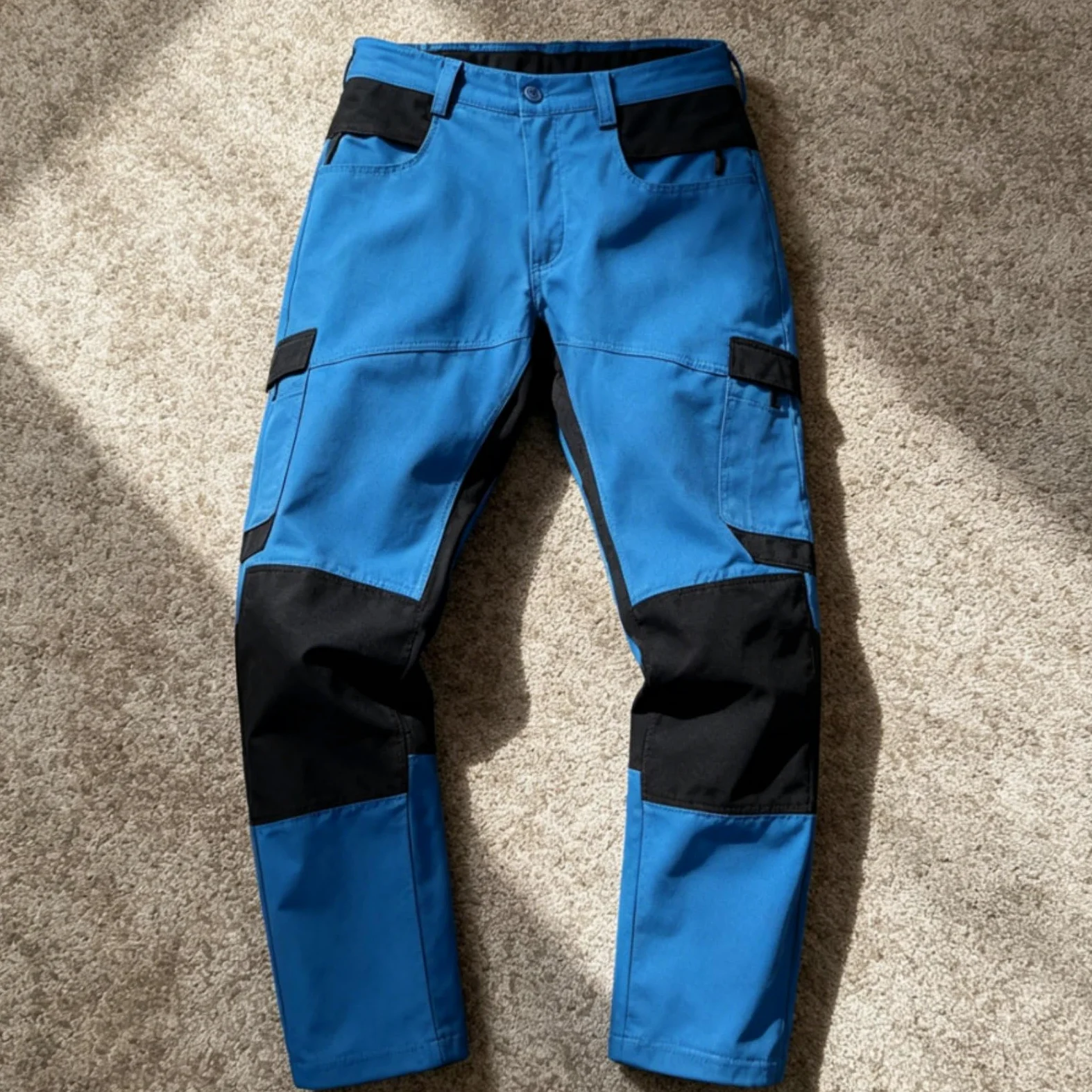 Gralara Pantalones de Trabajo Anticorte Multibolsillo Pantalón Anticorte Resistente a Herramientas de Corte Pantalón para Profesionales, Cortar, Light Blue 38