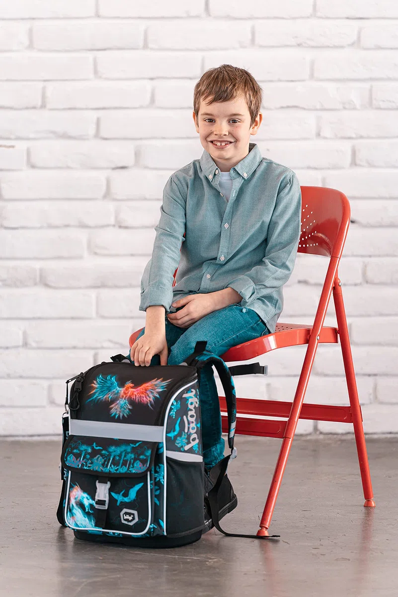 Mochila escolar para niños y niñas, juego de 3 piezas, mochila escolar Zippy a partir de 1ª clase, mochila escolar con correa para el pecho