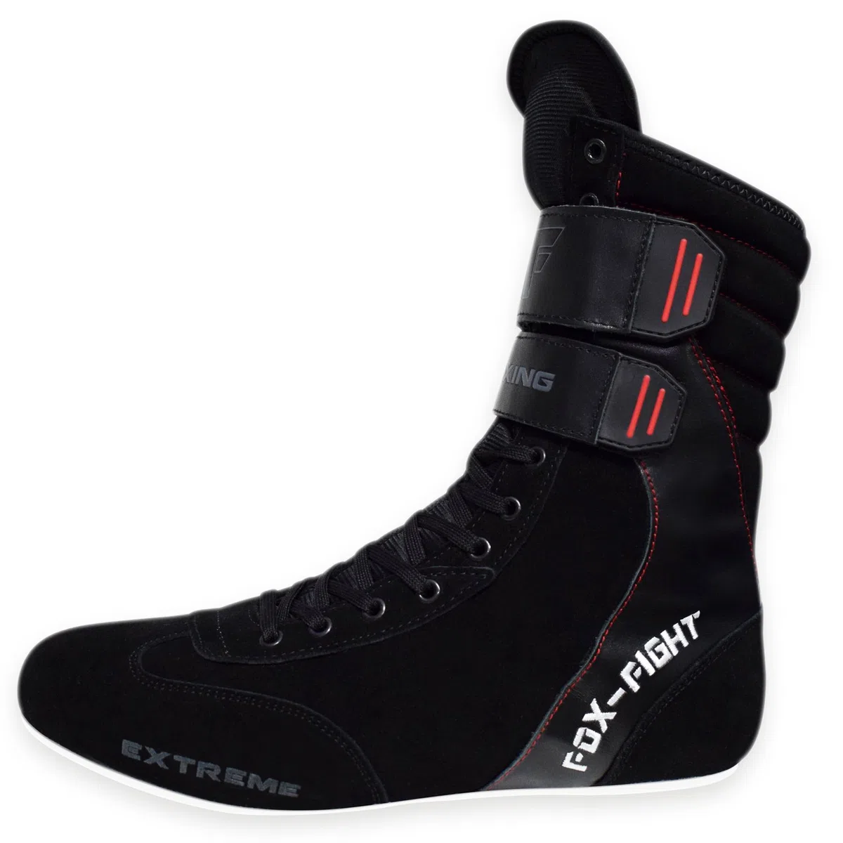 FOX-FIGHT Extreme, Botas de Boxeo, de Piel auténtica Professional, Color Negro, 45 EU
