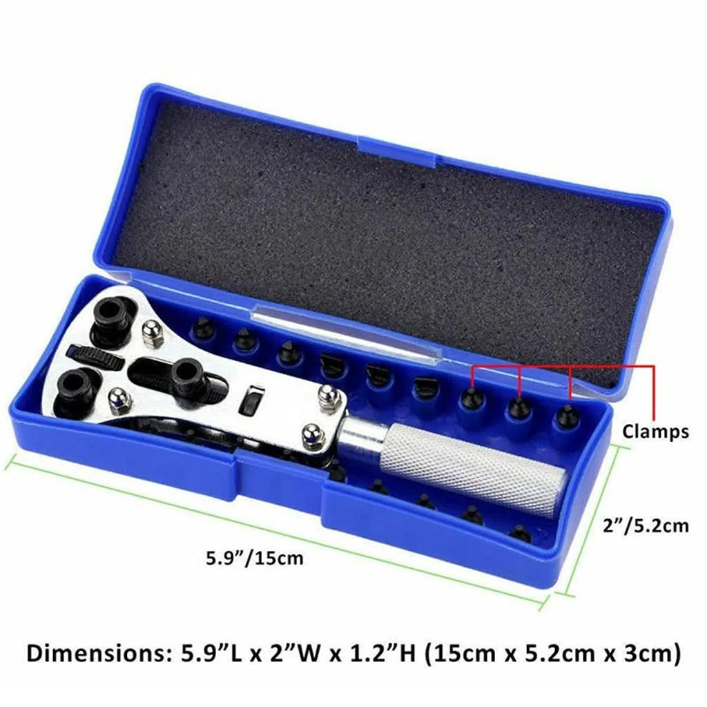 Kit de Herramientas práctico para Abrir la Tapa de la batería de la Caja Trasera del Reloj Multifuncional, Llave de reparación, removedor de Tornillos