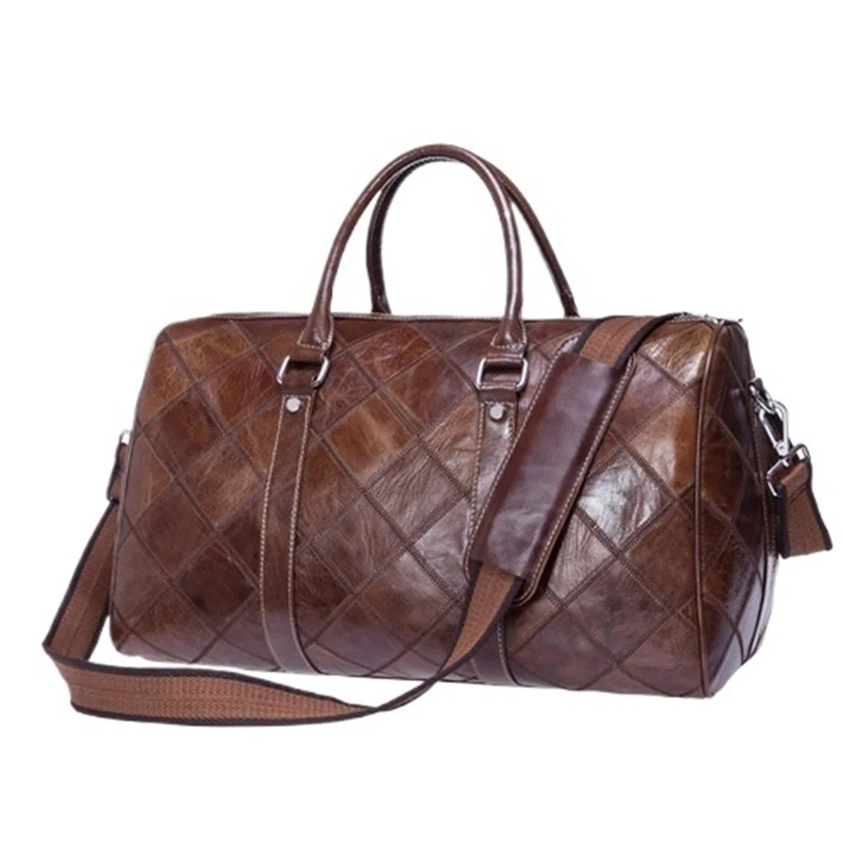 Bolsos de Mano Bolsos de Viaje Equipaje Bolso de Viaje for Hombre Bolsos de Lona de Cuero Genuino Bolsos Grandes de Fin de Semana Bolsos de Mano Bolsos de Fin de Semana(Coffee)