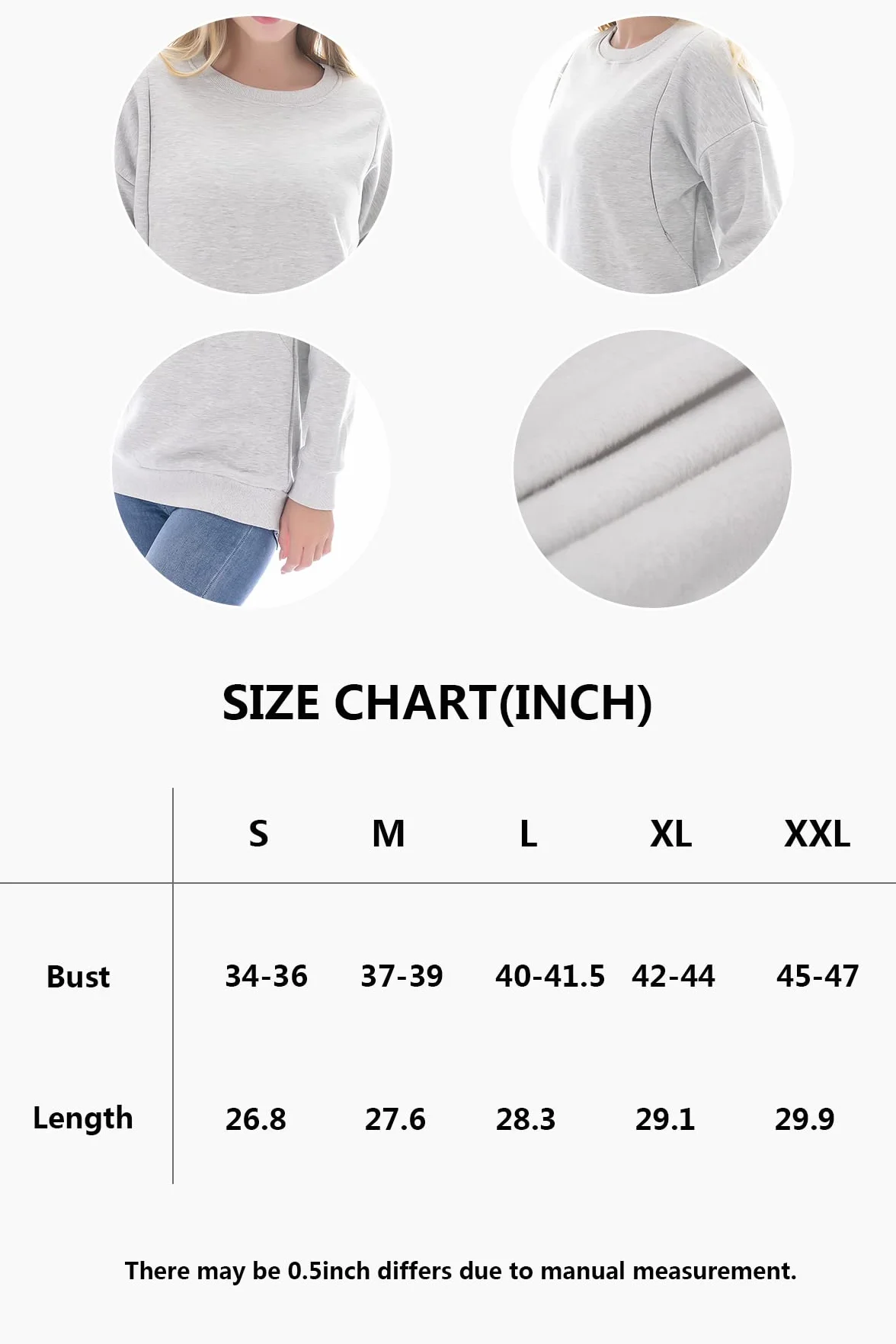 Smallshow Sudadera de Lantancia de Lana Tops de Manga Larga para Amamantar,Deep Grey S