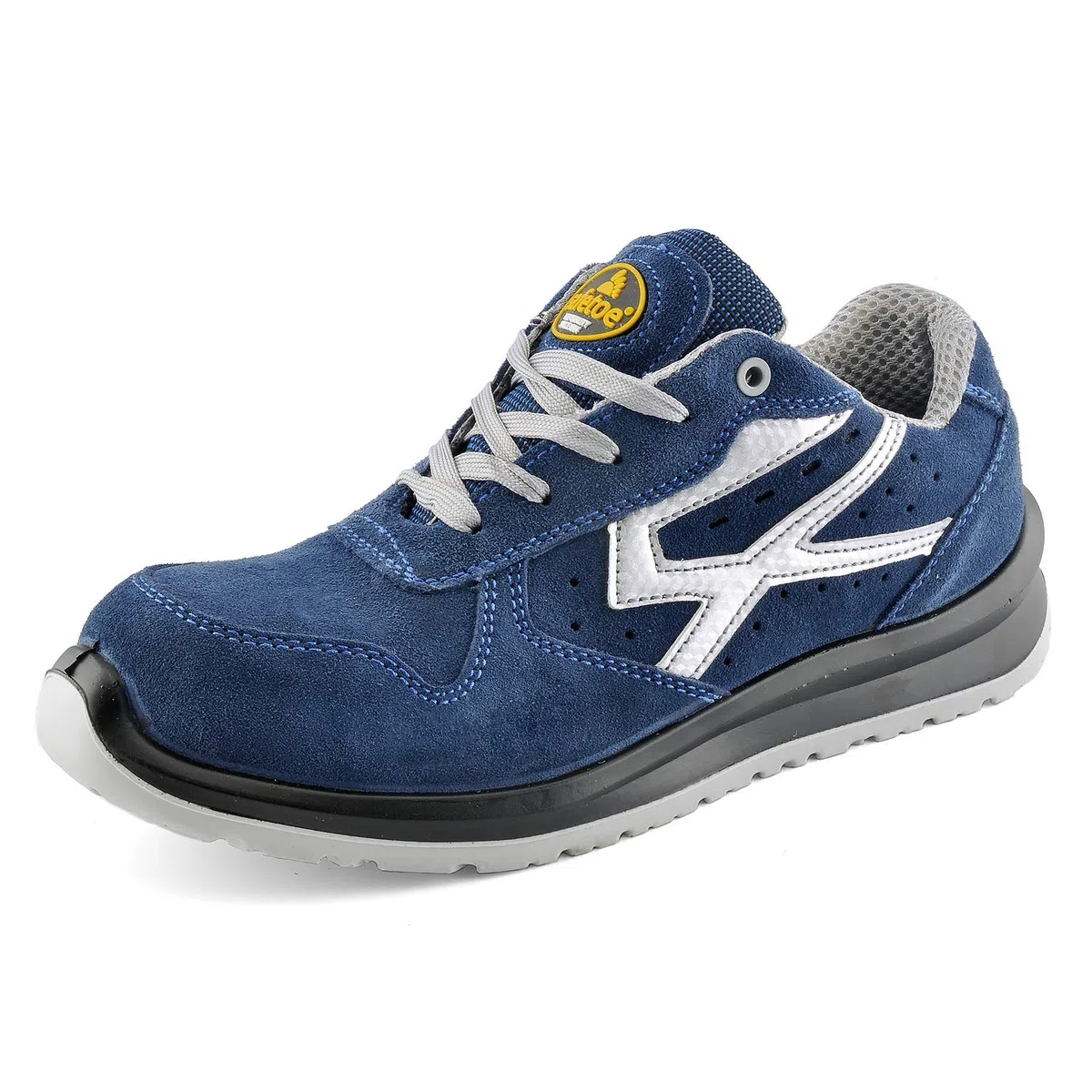 Safetoe Zapatos de Seguridad para Hombres y Mujeres, L-7328GN Botas de Seguridad de Tipo Cuero Transpirable, Puntera de Material Compuesto Sin Metal Ligero Calzado, Zapatillas para Plantilla