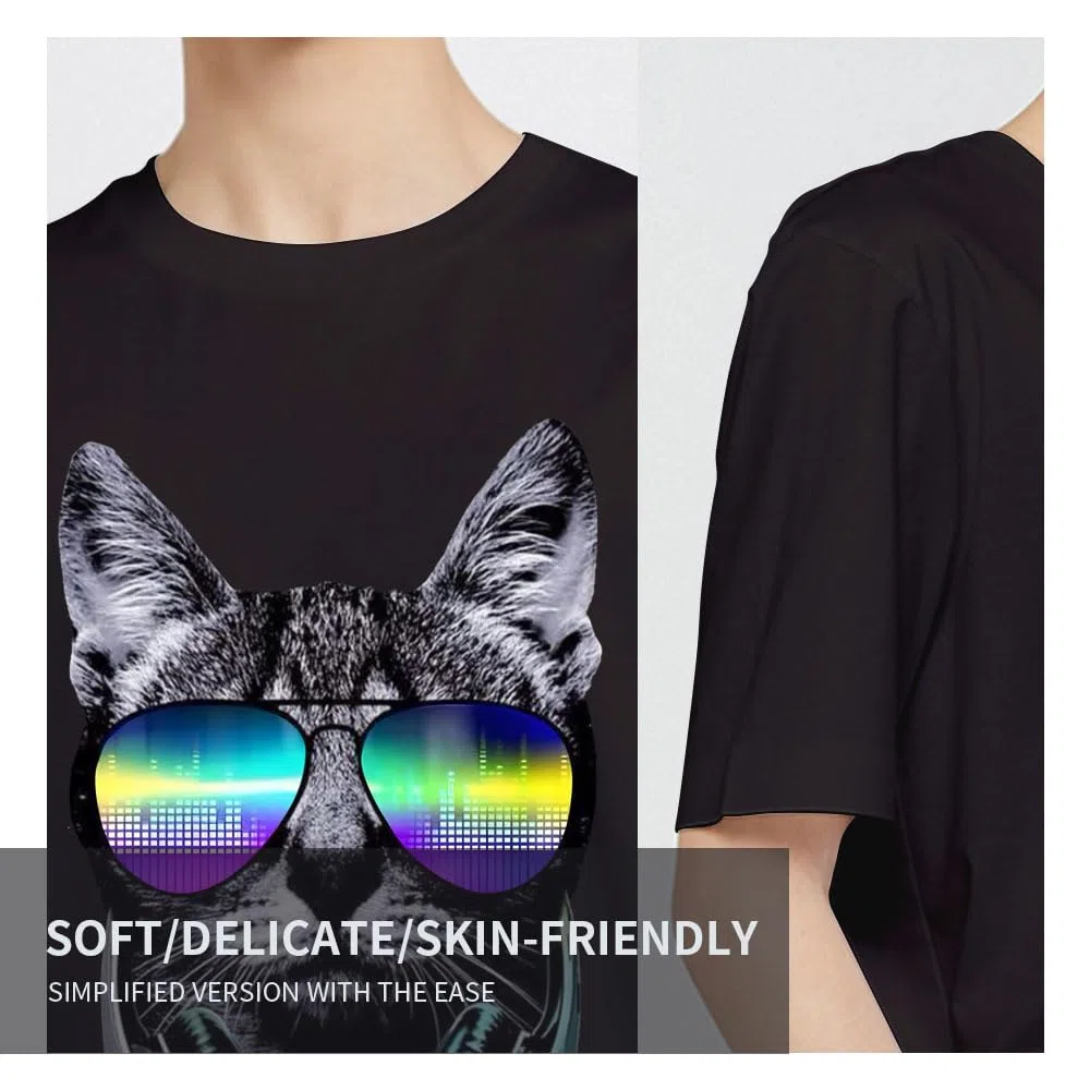 Camiseta clásica para hombre, camiseta de manga corta con gráficos, color blanco fresco, camiseta casual de primera calidad