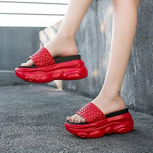 YHQZNLXQ Zapatillas de Mujer, Zapatillas de Plataforma de Verano para Mujer, Zapatos de Playa al Aire Libre, Chanclas de Antideslizantes con cuña para Mujer