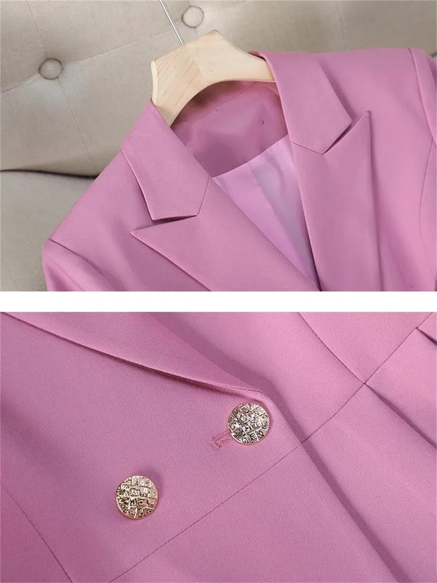 Conjunto de 2 piezas de pantalón elegante para mujer, blazer y pantalones de ajuste a medida, ropa formal para oficina y negocios