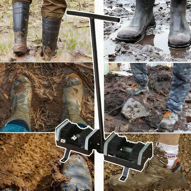 Cepillo Limpiador de Botas de Alta Resistencia de Grado Profesional | Diseño de Doble Cara para Suelo. Limpia 2 Pares rápidamente.