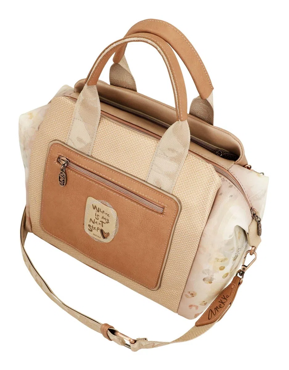 Anekke Bolso Bowling con Bandolera Memories - Gran Capacidad y Material Flexible | Bolsillos Exteriores e Interiores | Medidas: 31x24x16 cm