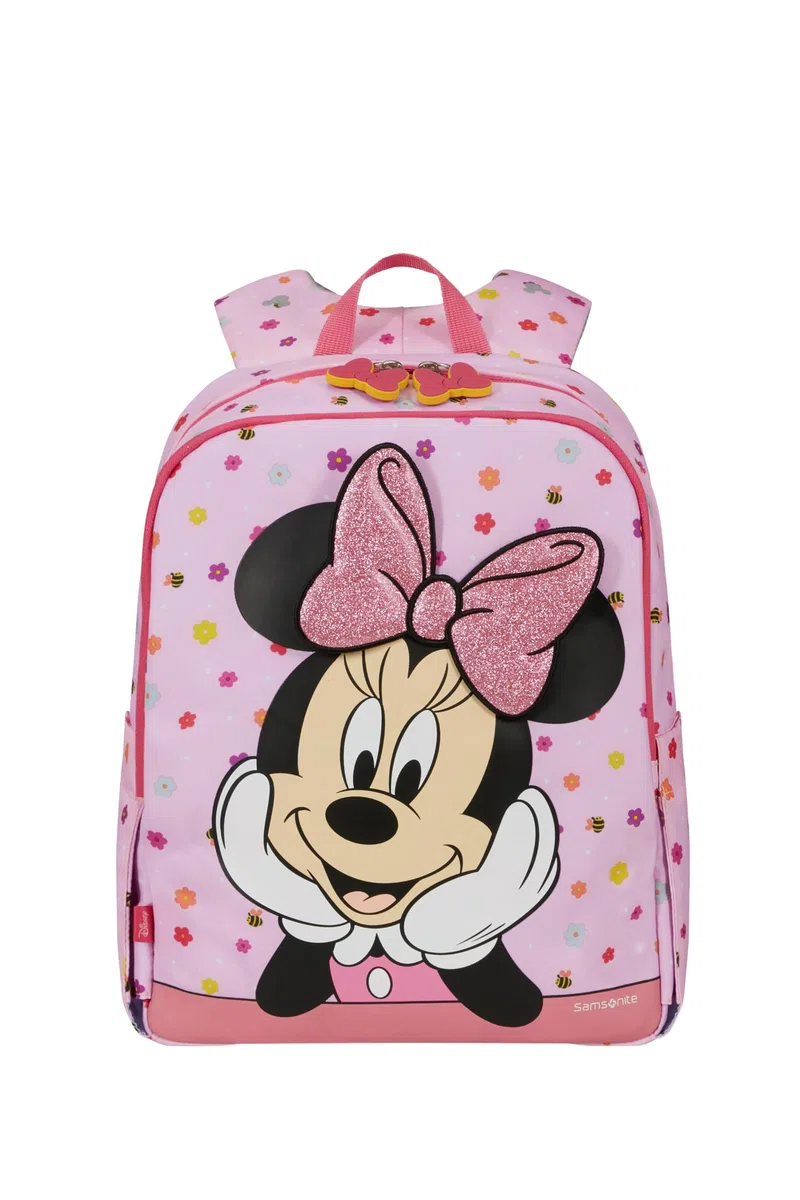Samsonite Daydream Disney - Mochila Infantil Minnie Mouse, 36 cm, 15 L - Ergonómica con Tirantes Acolchados y Panel Trasero - Detalles Reflectantes - 2 Portabotellas - Minnie Flower Power