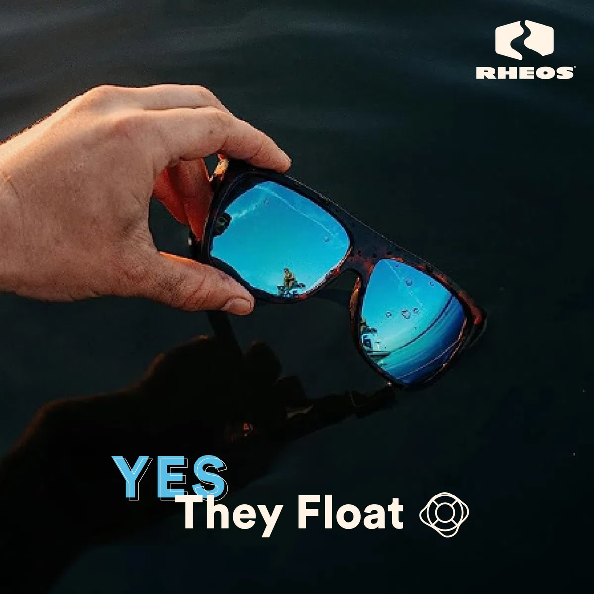 Rheos Bahias - Lentes de sol polarizados flotantes | 100% protección UV | Gafas de sol para navegación y pesca | Gafas de sol deportivas acuáticas | Antideslumbrantes | Gafas de sol para hombre y